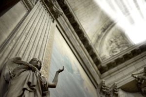 Statue in a church in Paris